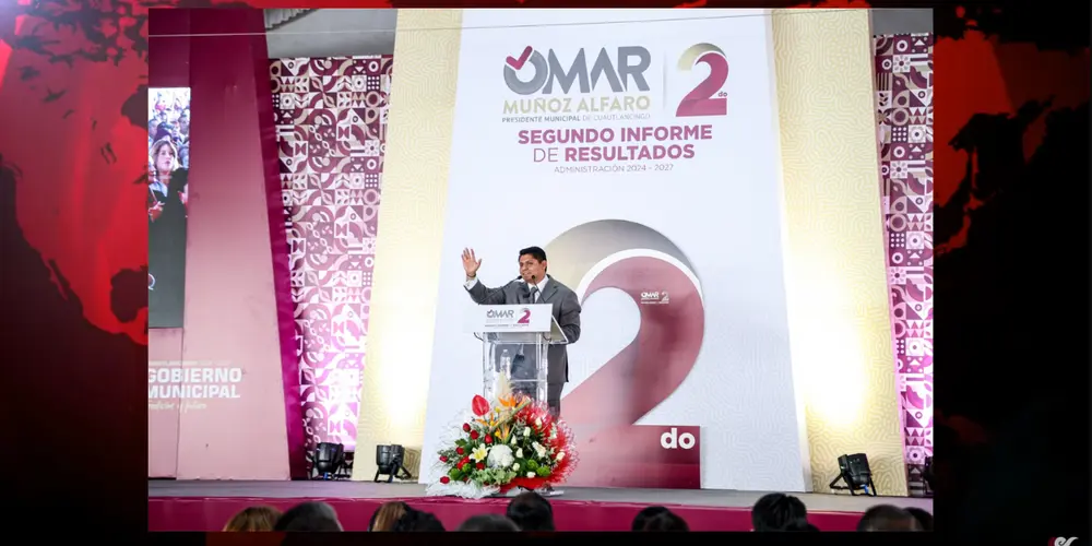 Omar Muñoz rinde Segundo Informe de Resultados